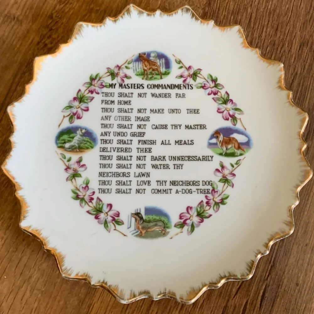 Dog Commandments Plate